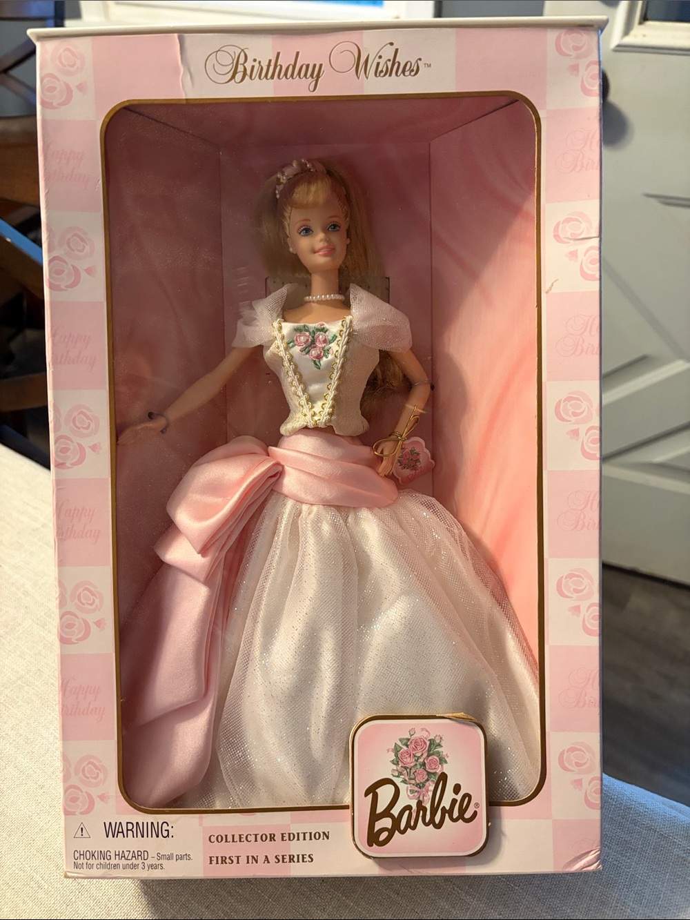 Barbie Birthday Wishes Doll - Pink and White Gown
